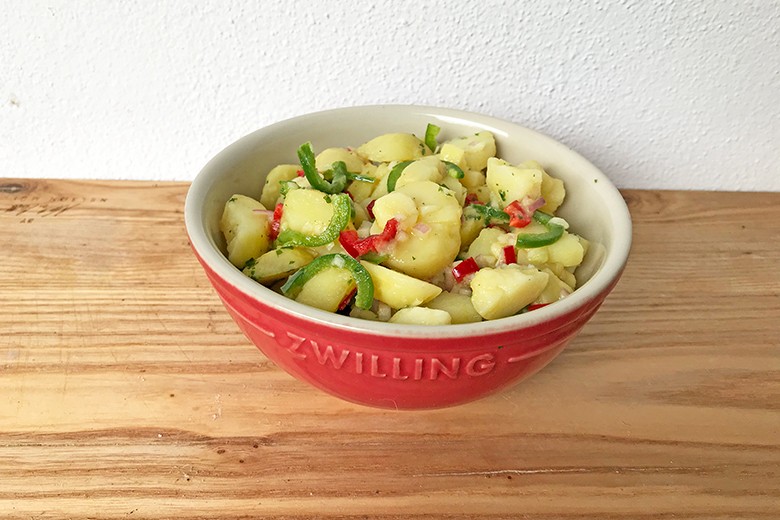 Pikanter Erdäpfelsalat mit Jalapenos