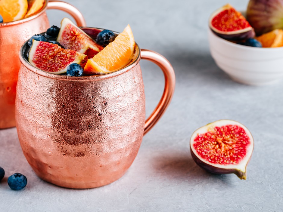 Gin-Mule Heidelbeer-Feige