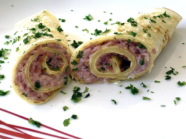 Schinkenpalatschinken überbacken