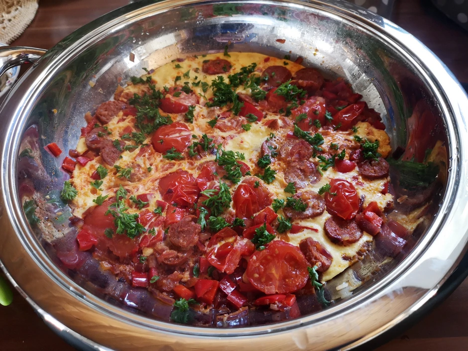Chorizo-Pfanne mit Ei
