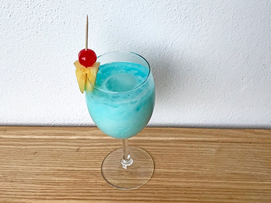 Blue Curacao-Milch-Drink