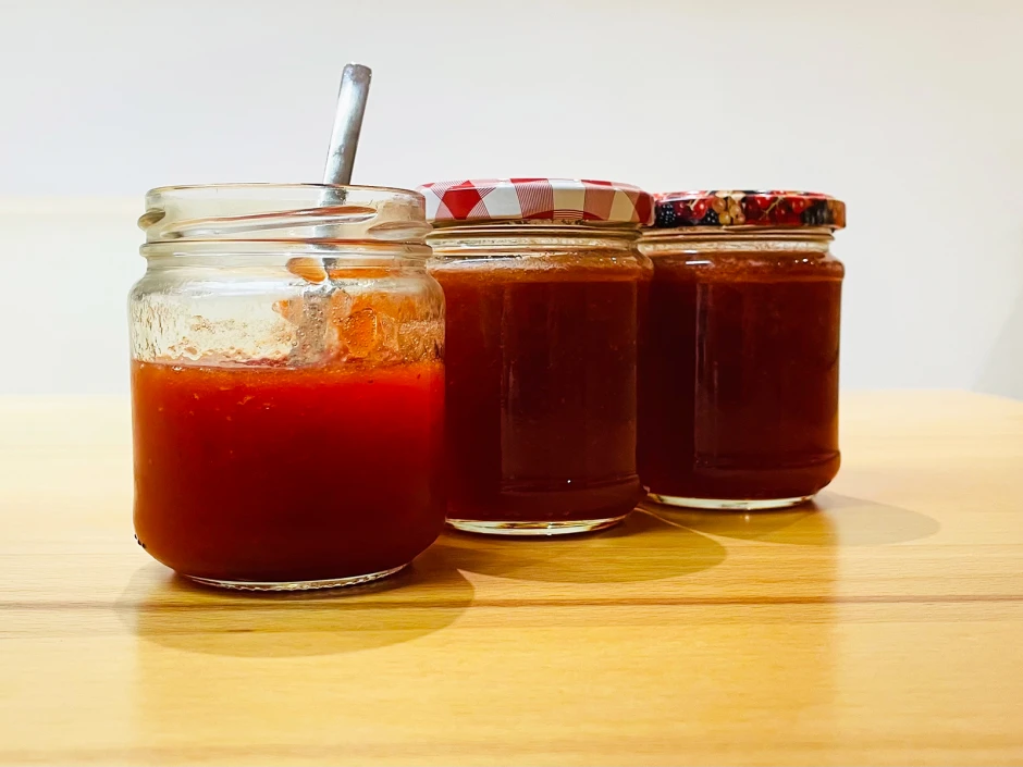 Rhabarber-Erdbeermarmelade