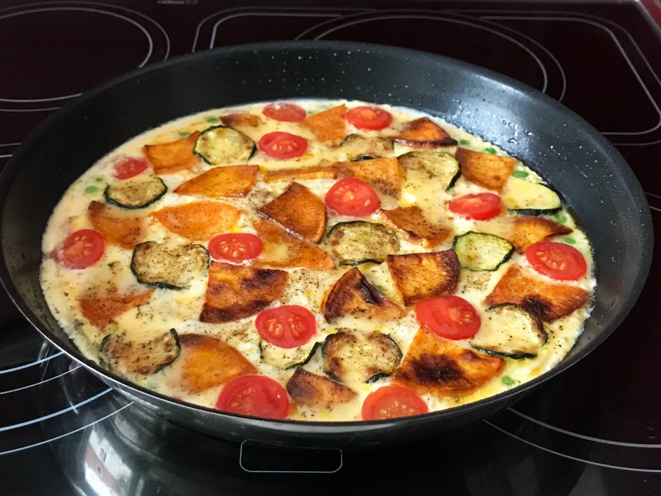 S&uuml;&szlig;kartoffel-Frittata
