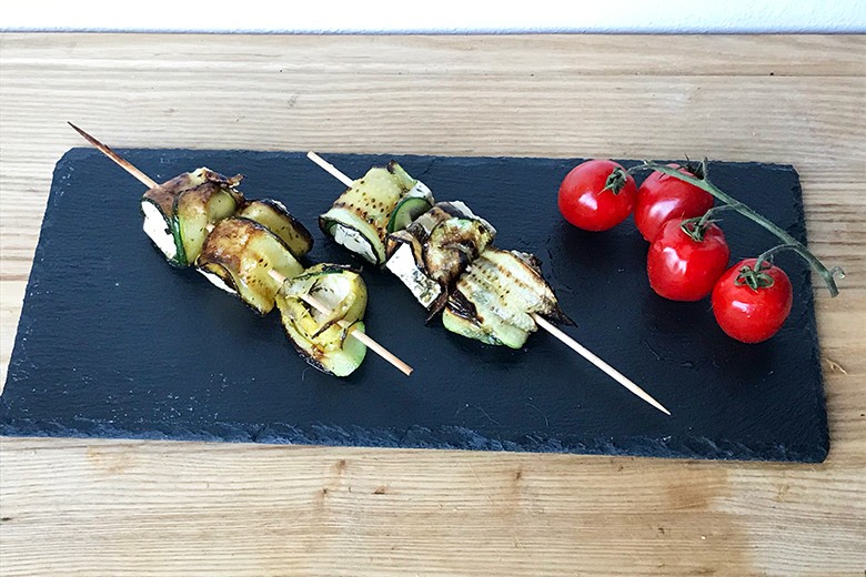 Zucchini-Feta-Spieße