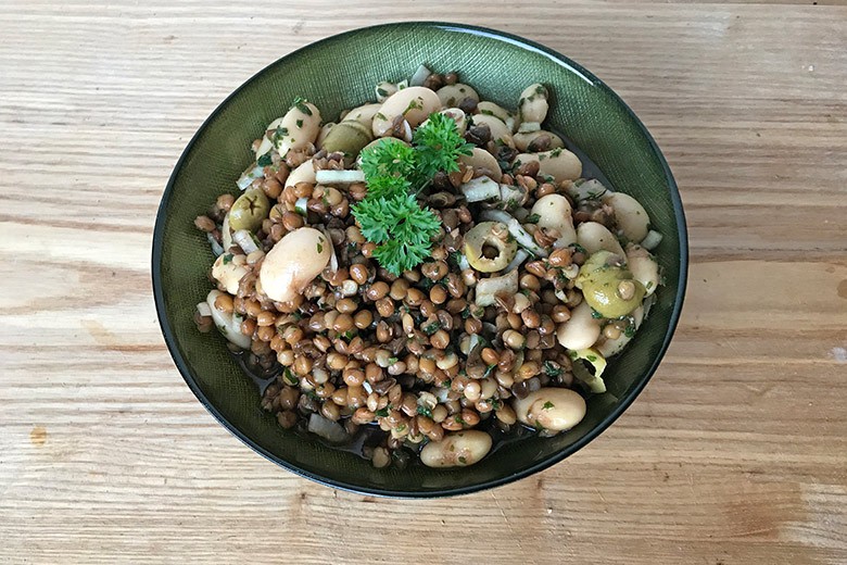 Linsen-Bohnen-Salat