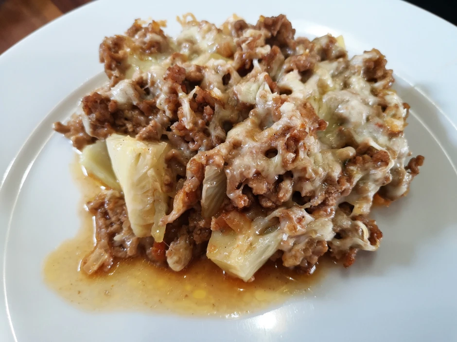 Fenchelgratin mit Faschiertem