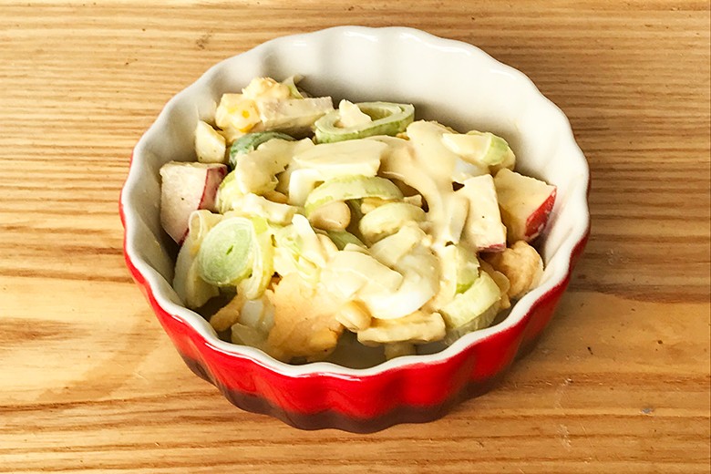 Eiersalat mit Lauch