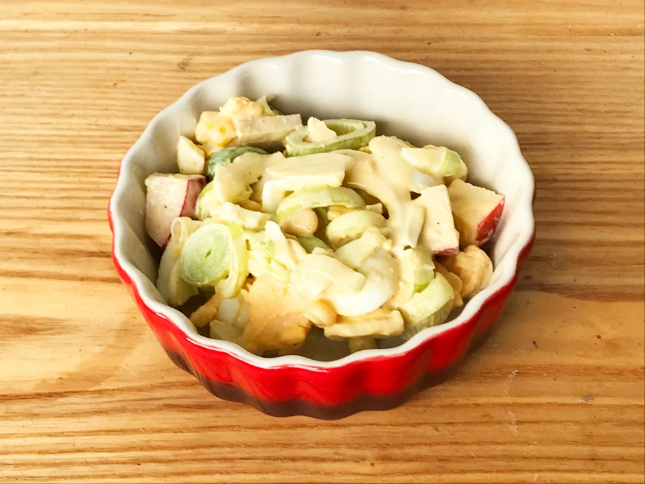 Eiersalat mit Lauch