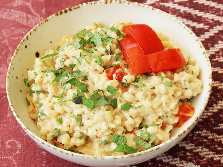 Rollgersten-Risotto