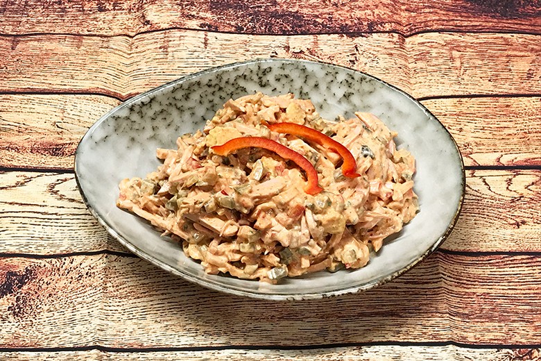 Pikanter Fleischsalat