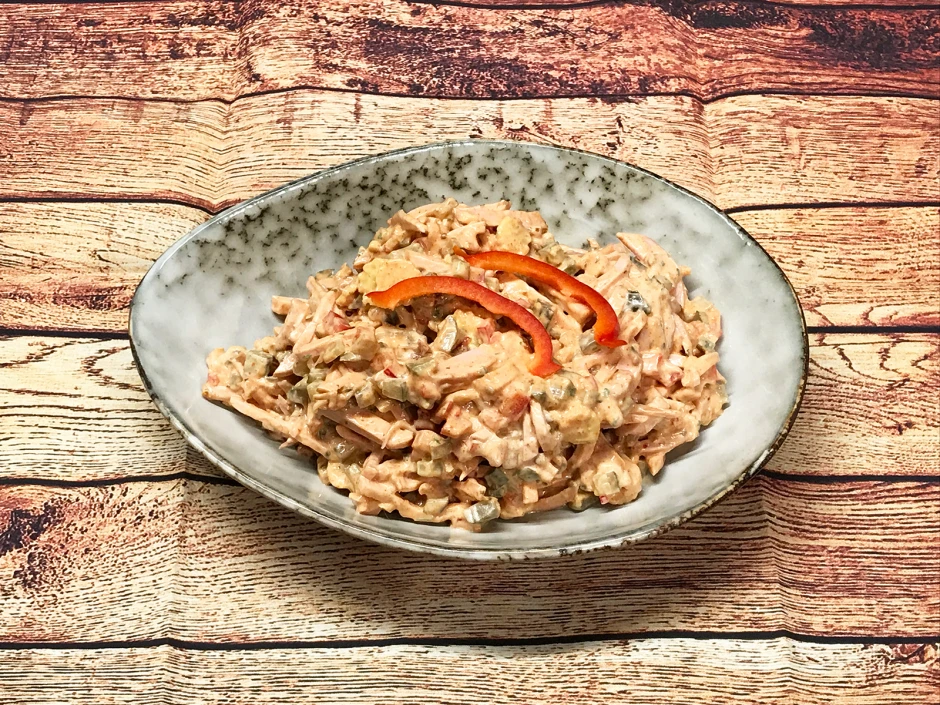Pikanter Fleischsalat
