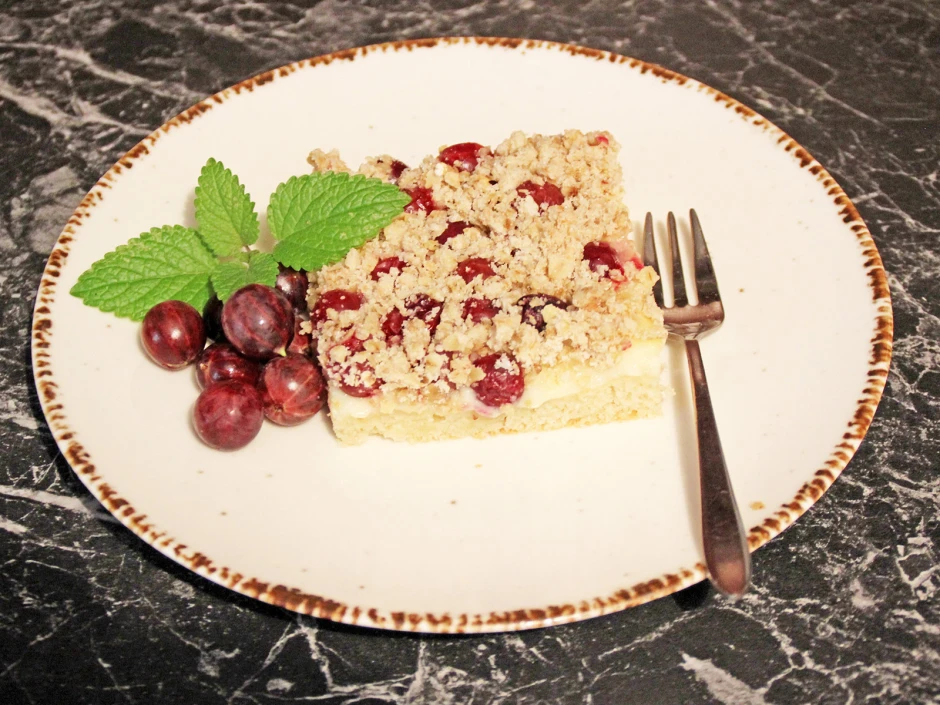 Stachelbeer-Streuselkuchen