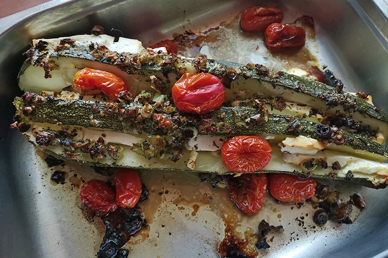 Gefüllte Zucchini mit Feta