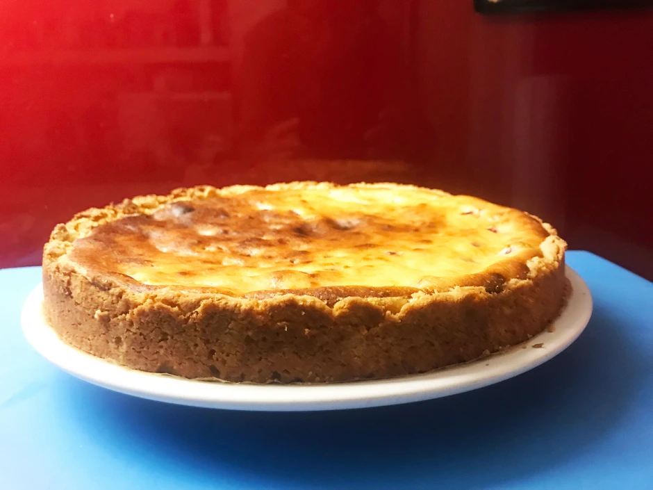 Käsekuchen mit Himbeeren