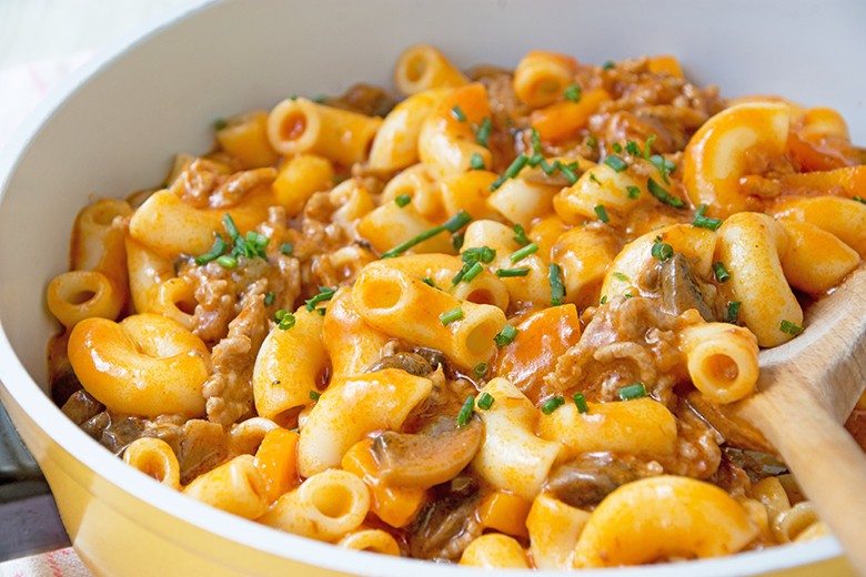 Jägerpfanne mit Faschiertem