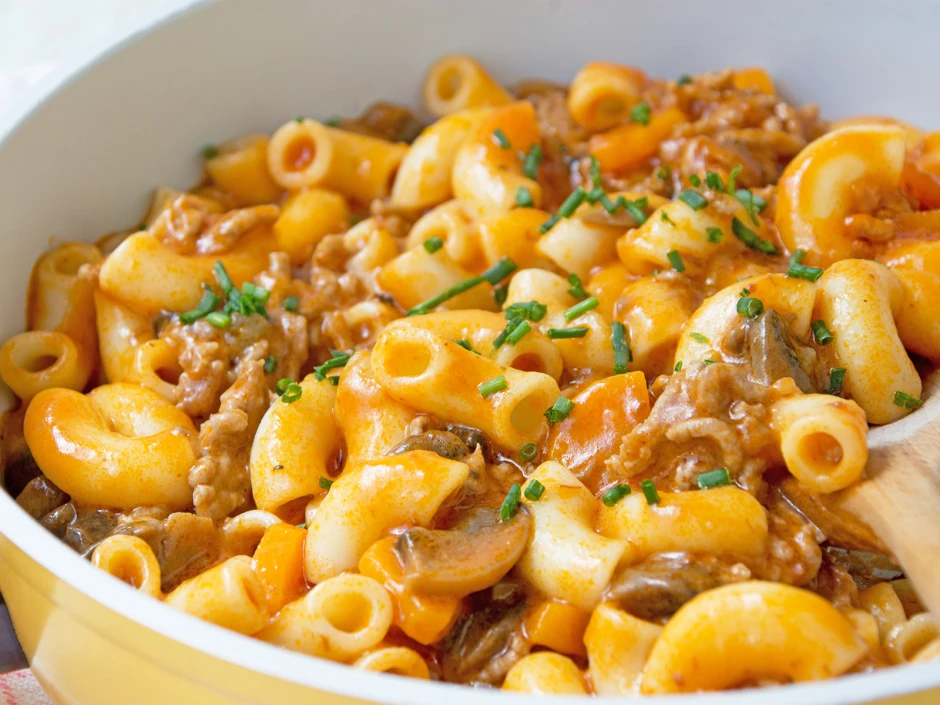 J&auml;gerpfanne mit Faschiertem