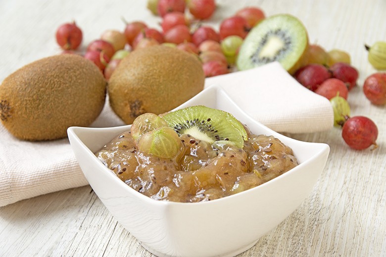 Stachelbeer-Kiwi-Marmelade