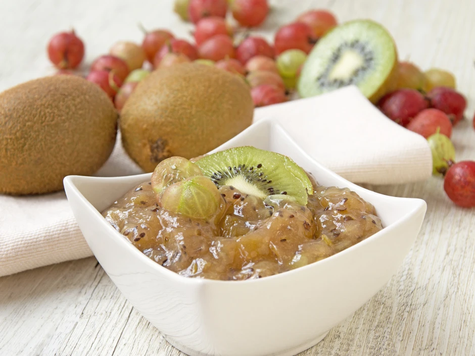 Stachelbeer-Kiwi-Marmelade