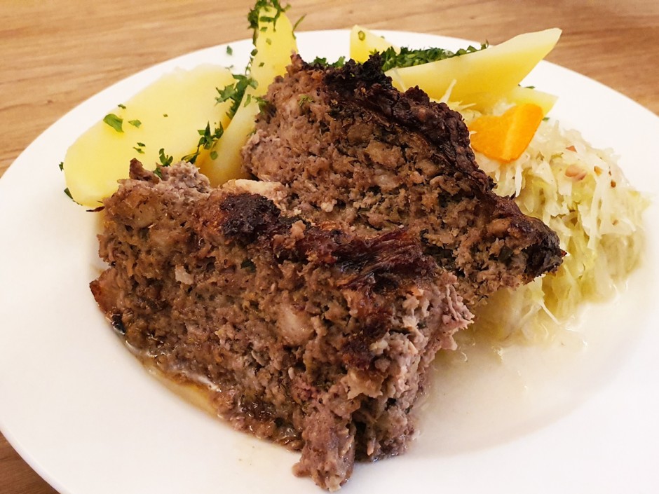Faschierter Braten mit Pilzen