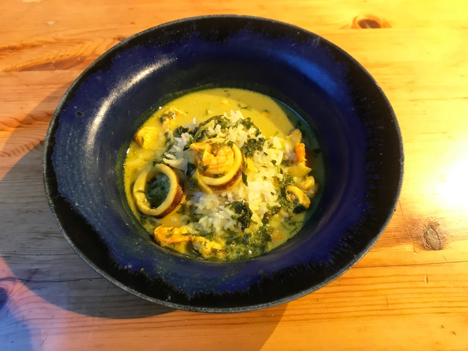 Meeresfr&uuml;chte in Kokosmilch