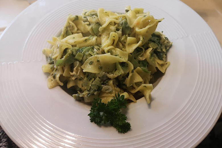 Pasta mit Lauch