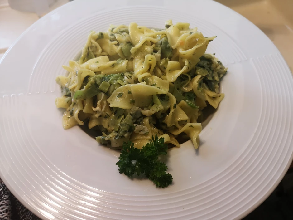 Pasta mit Lauch