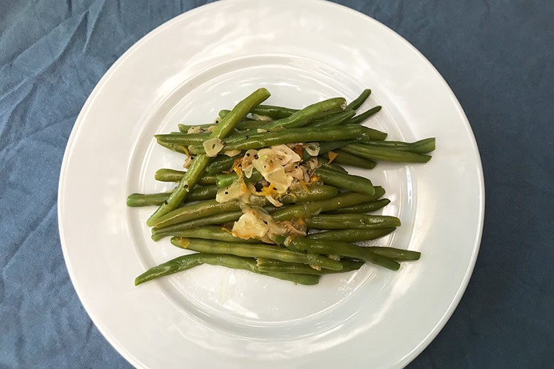 Grüne Bohnen mit Zitronen-Knoblauch-Butter