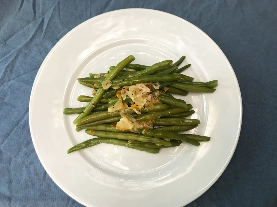 Grüne Bohnen mit Zitronen-Knoblauch-Butter