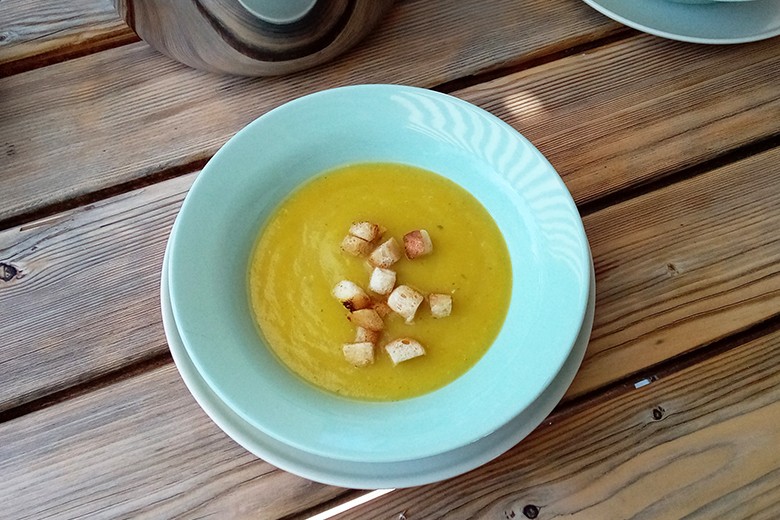 Kartoffel-Kürbissuppe