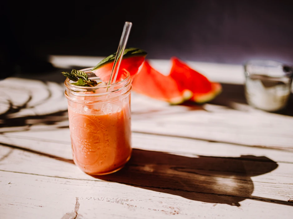 Wassermelonen-Smoothie mit Marillenkernöl