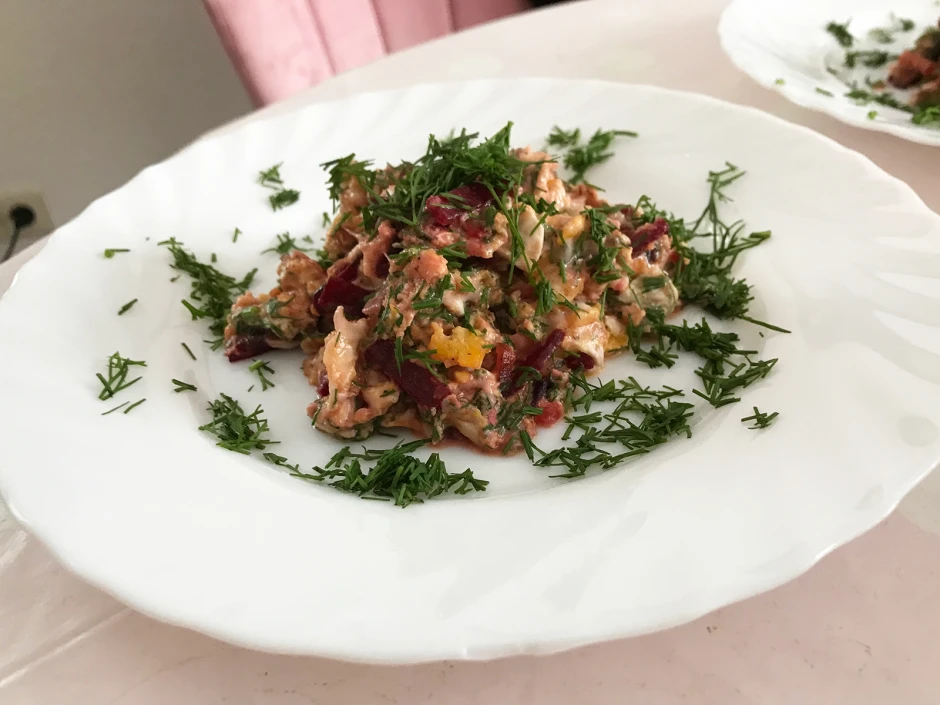 Eierspeise mit Roter Bete und Dill