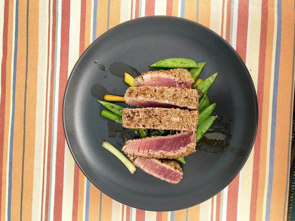 Thunfischsteak in Sesamkruste