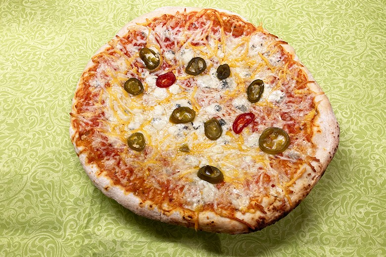 Knoblauchpizza mit Chili
