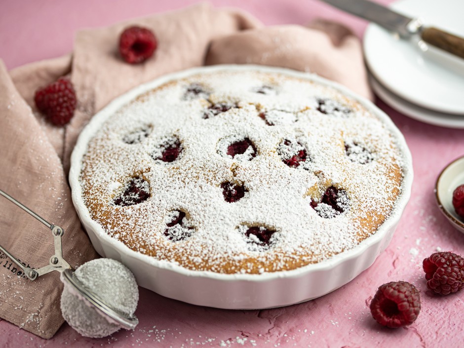 Himbeerclafoutis vegan