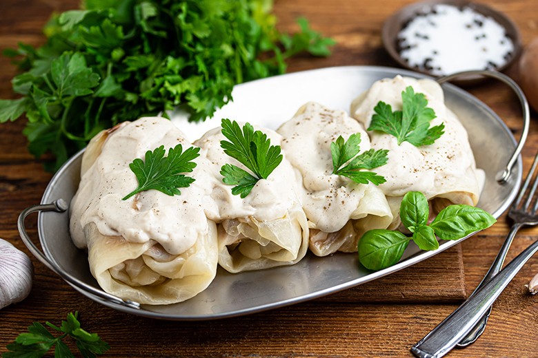 Vegane Krautrouladen