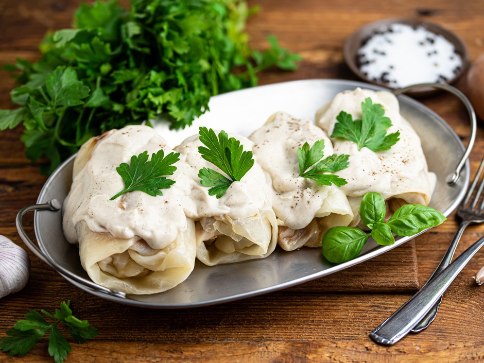 Vegane Krautrouladen
