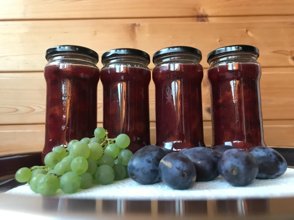 Weintrauben-Zwetschgen-Marmelade