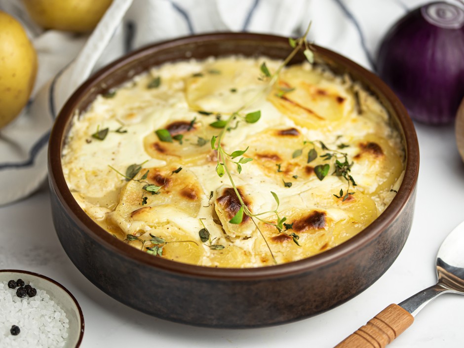 Rahm-Erdäpfel-Gratin