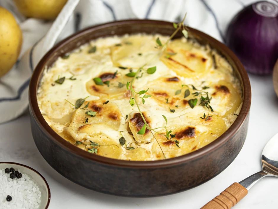 Rahm-Erdäpfel-Gratin