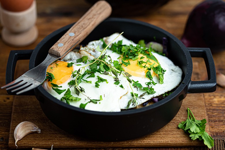 Kartoffel-Gröstl mit Spiegelei