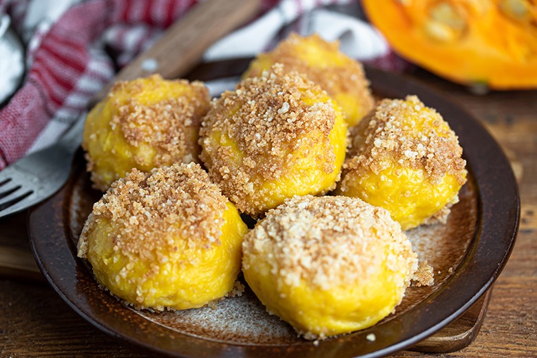 Kürbis-Topfen-Knödel
