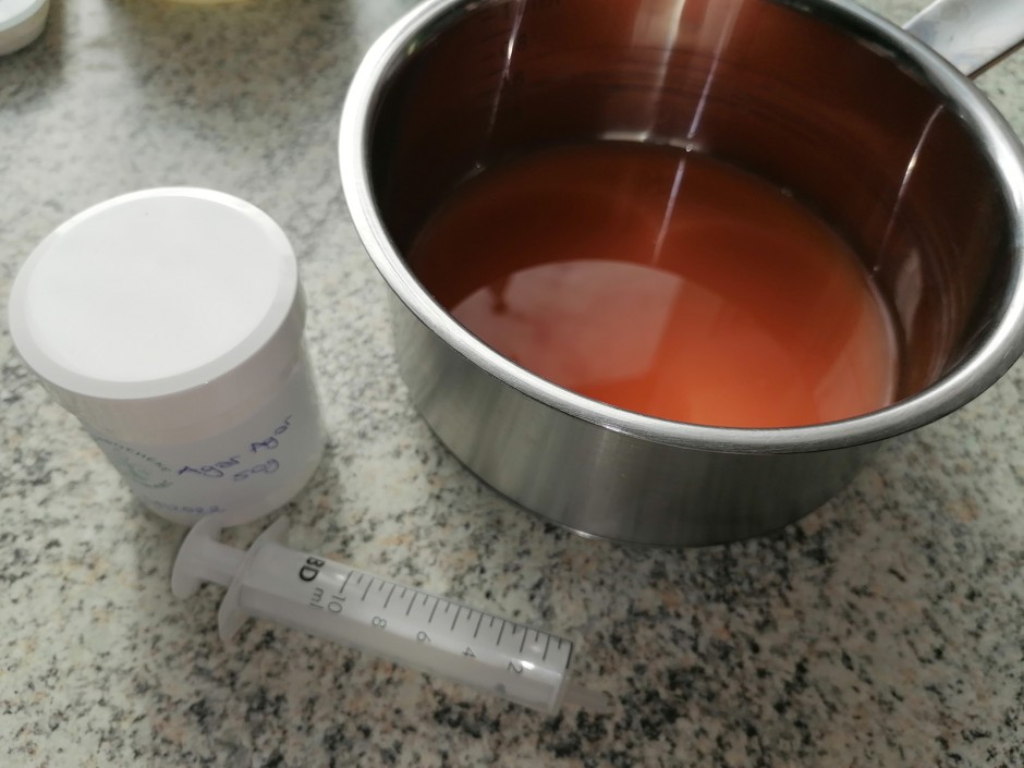 Gelierte Saft Sphären