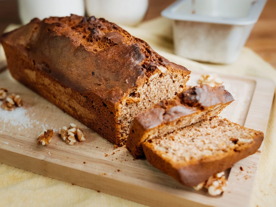 Veganes Bananenbrot mit Zwetschkenkern&ouml;l
