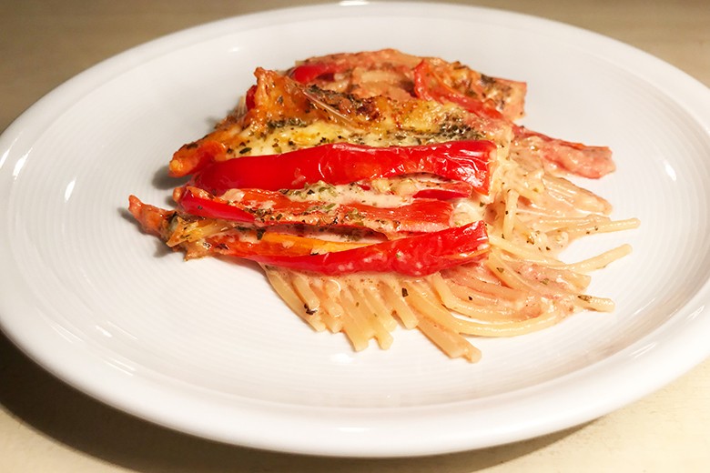 Ofenspaghetti mit Spitzpaprika