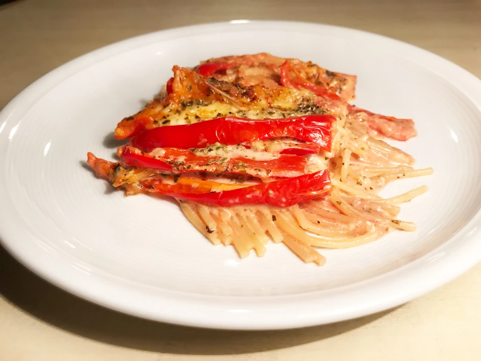 Ofenspaghetti mit Spitzpaprika