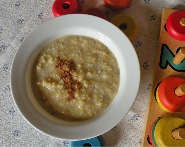 Hirsebrei mit Banane