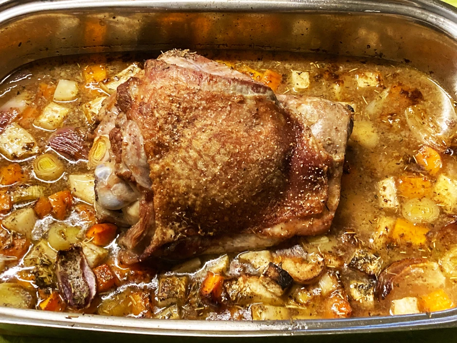 Putenoberkeule aus dem Backofen