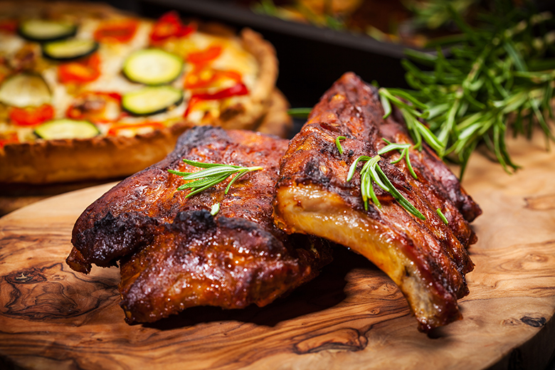 Gegrillte Spareribs