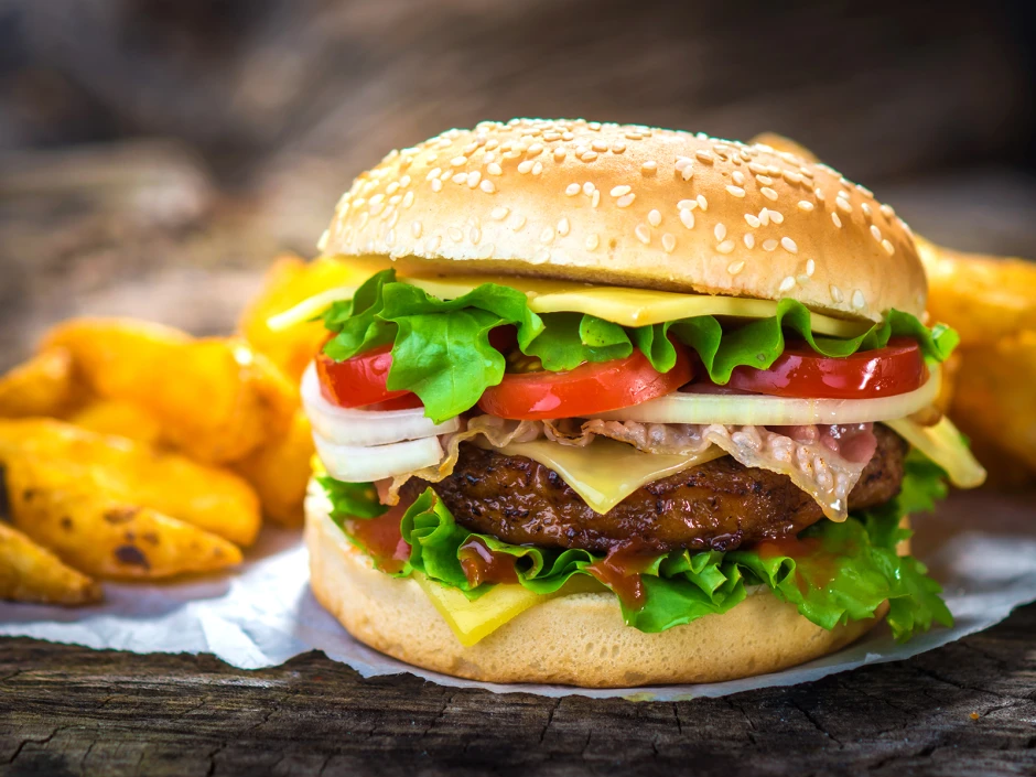 Riesenburger mit allen Extras