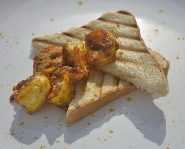Curry Gambas gebraten